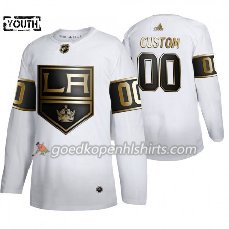 Los Angeles Kings Custom Adidas 2019-2020 Golden Edition Wit Authentic Shirt - Kinderen